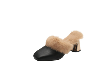 Square Toe Baotou Half Drag for Women