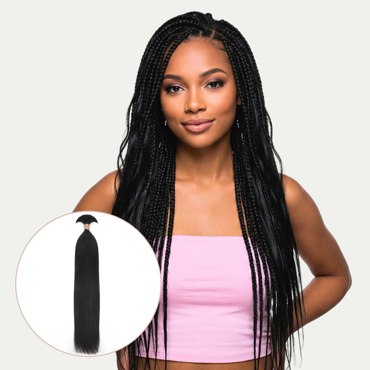 Straight Bulk 100% Human Braiding Hair