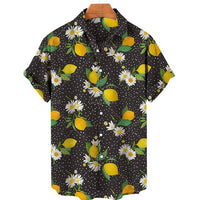 Men's Casual 3D Digital Print Short Sleeve Shirt