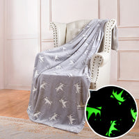 Reversible Glow-in-the-Dark Fleece Blanket for Kids
