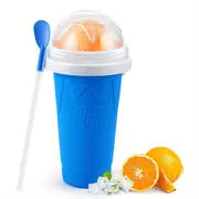 Smoothie Maker Double Layer Slushie Cup with Straw