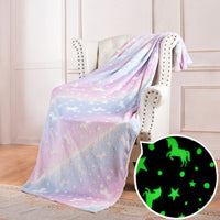 Reversible Glow-in-the-Dark Fleece Blanket for Kids