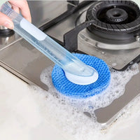 Long Handle Liquid-Filled Pot Brush with Removable Head
