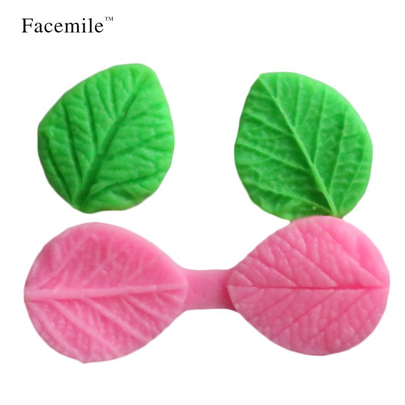 Silicone Leaf and Rose Petal Cutter Molds for Baking