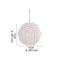 1pc White and Gray Absorbent Hanging Bathroom Towel