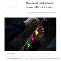 Outdoor LED Camping Light with Silicone Tarp Rope