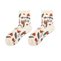 Cute Japanese Cartoon Hand-Painted Women's Socks