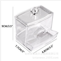 Transparent Acrylic Cotton Swab and Makeup Storage Box