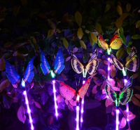7-Color LED Fiber Optic Butterfly Solar Garden Light