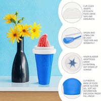 Smoothie Maker Double Layer Slushie Cup with Straw