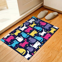 Cartoon Style Non-Slip Crystal Velvet Floor Mat 60x90cm