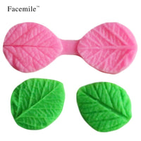 Silicone Leaf and Rose Petal Cutter Molds for Baking
