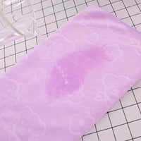 2pcs Microfiber Bathroom Towels with Bear Flowers