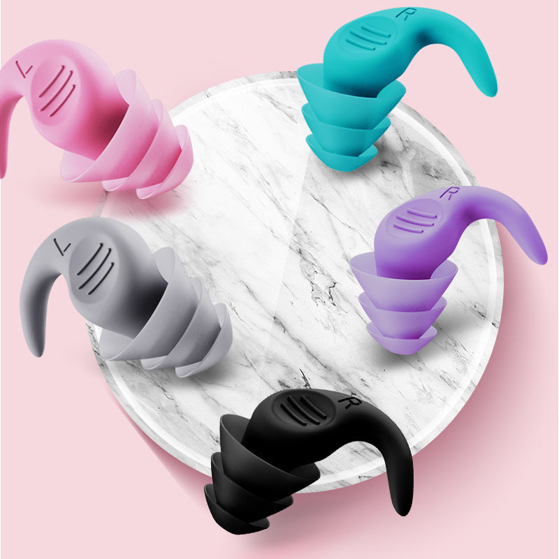 Silicone Soundproof Earplugs for Swimming and Sleeping