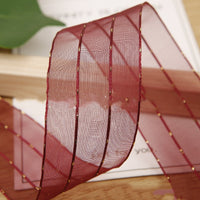 Korean Metallic Sheer Ribbon for DIY Crafts and Gifts