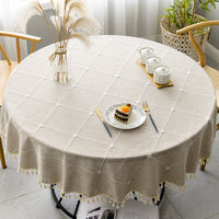 Large Round Tablecloth - Waterproof, Oil-Proof, Thickened