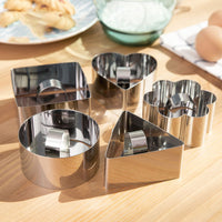 Stainless Steel Mousse Ring with Cookie Cutter Set
