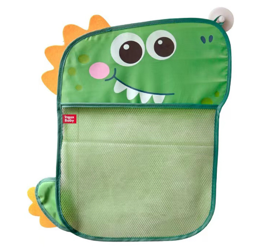 Waterproof Bath Toy Storage Bag with Suction Cups - Dino