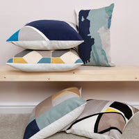 Geometric Embroidered Throw Pillow Cover for Sofa
