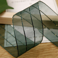 Korean Metallic Sheer Ribbon for DIY Crafts and Gifts