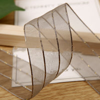 Korean Metallic Sheer Ribbon for DIY Crafts and Gifts