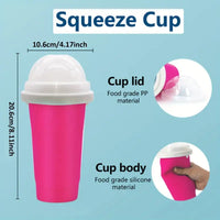 Smoothie Maker Double Layer Slushie Cup with Straw