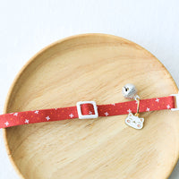 Cute Cat Dog Collar with Silver Bell Anti-Lost Tag
