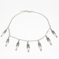 Gothic Skull Skeleton Pendant Necklace - 7 Pieces