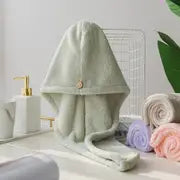 Multicolor Hair Drying Cap and Wiping Towel Hat