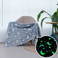 Reversible Glow-in-the-Dark Fleece Blanket for Kids