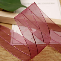 Korean Metallic Sheer Ribbon for DIY Crafts and Gifts