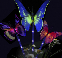 7-Color LED Fiber Optic Butterfly Solar Garden Light