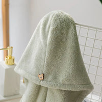 Multicolor Hair Drying Cap and Wiping Towel Hat