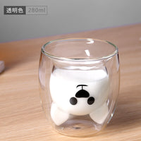 Easter Bunny Double-Layer Insulated Glass Cup