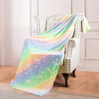 Reversible Glow-in-the-Dark Fleece Blanket for Kids