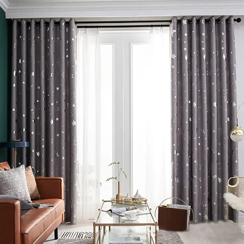 1pc Star Blackout Curtains for Home Decor