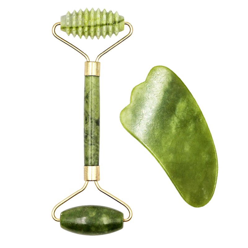 Jade Roller & Gua Sha Facial Set