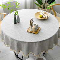 Large Round Tablecloth - Waterproof, Oil-Proof, Thickened