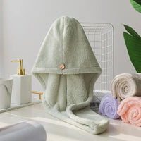 Multicolor Hair Drying Cap and Wiping Towel Hat