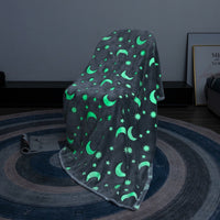 Reversible Glow-in-the-Dark Fleece Blanket for Kids