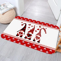 Valentine's Day Love Print Flannelette Floor Mat (1pc)