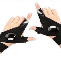 LED Flashlight Gloves for Camping and Night Running