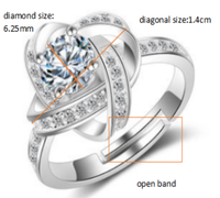 S925 Silver Diamond Ring Jewelry