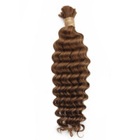 Auburn Deep Wave Bulk 100% Human Braiding Hair