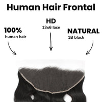 Body Wave 13x6 HD Lace Human Hair Frontal