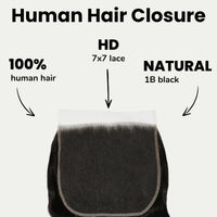 Body Wave 7x7 HD Lace Human Hair Closure