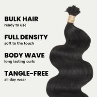 Body Wave Bulk 100% Human Braiding Hair