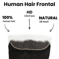 Brazilian Straight 13x4 HD Lace Human Hair Frontal