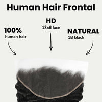 Deep Wave 13x6 HD Lace Human Hair Frontal
