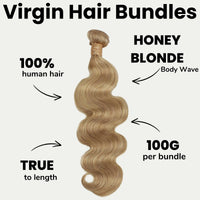 Honey Blonde Body Wave 100% Human Hair Bundles
